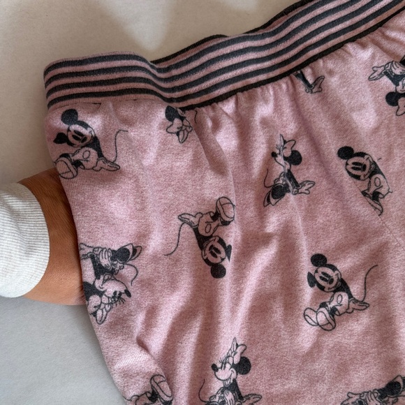 Disney Blush Pink Mickey Minnie Character Cozy Lounge Pajama Pants Size Large - Picture 5 of 11